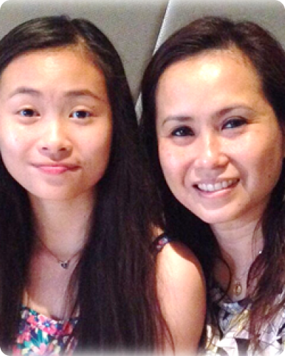 Mrs Elizabeth Lim, mother of Samantha Lim